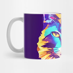 Colorful Head Cat Mug